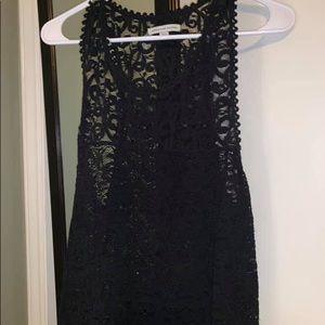 See through lace tank top